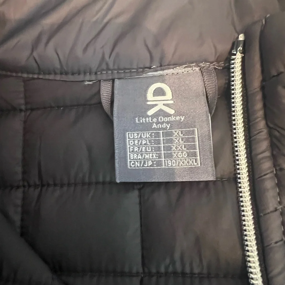 Little Donkey Andy Mens XL Black Quilted Puffer Vest Lightweight Full Zip Jacket